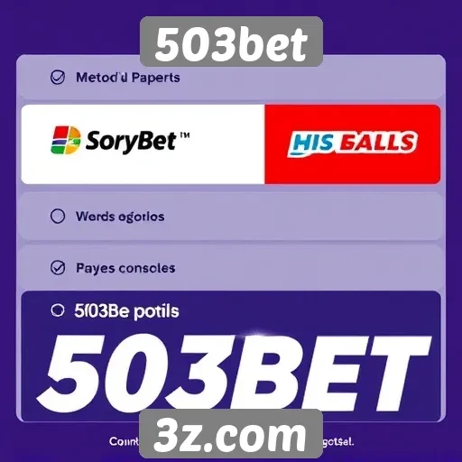 Acesso aos métodos de pagamento no 503bet